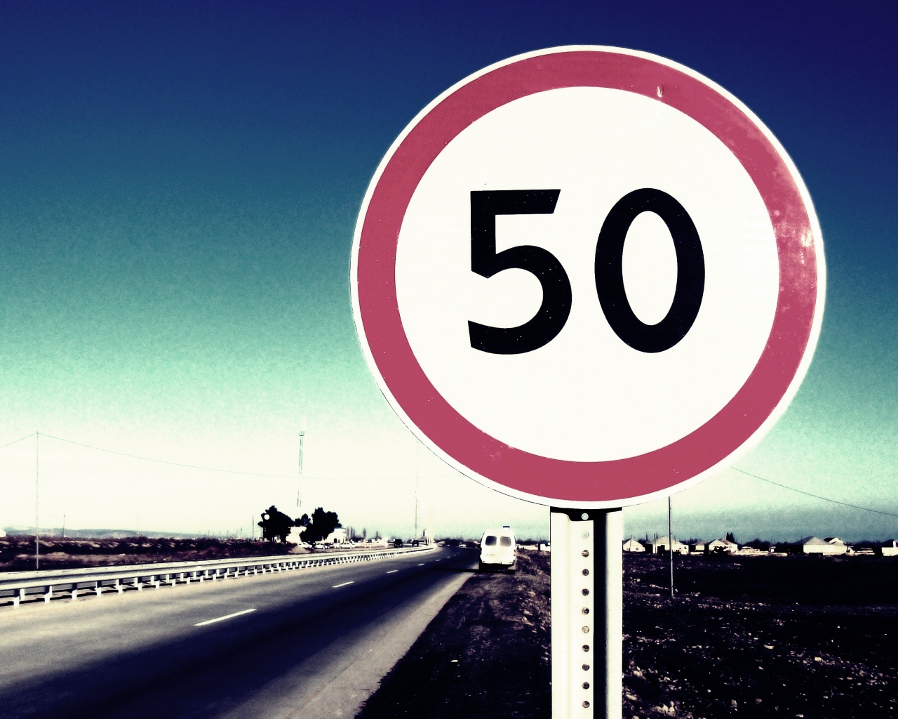 Ограничение скорости 50 км/ч обои