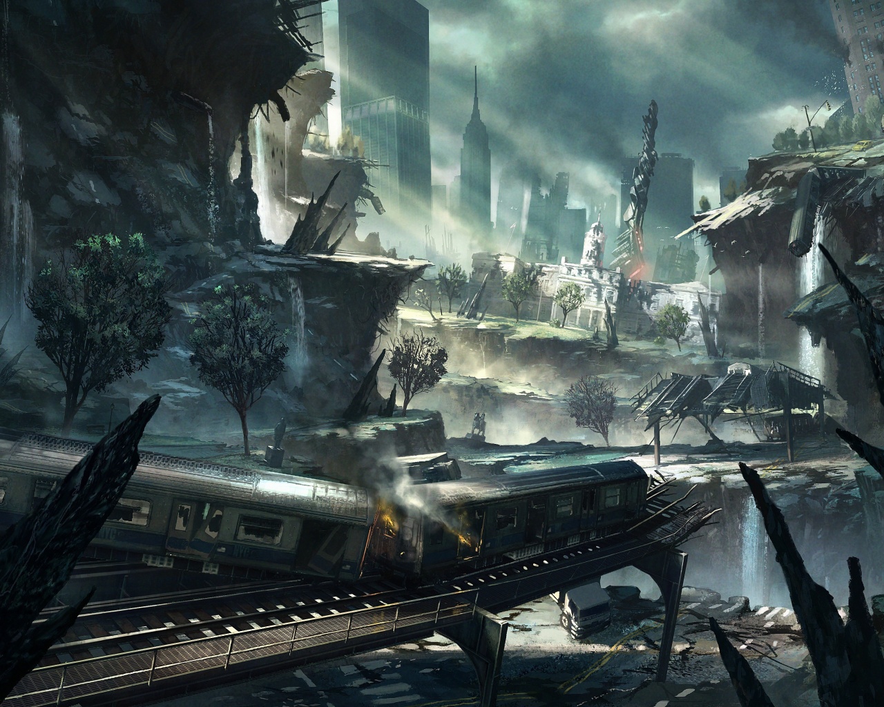 Развалины Нью-Йорка обои