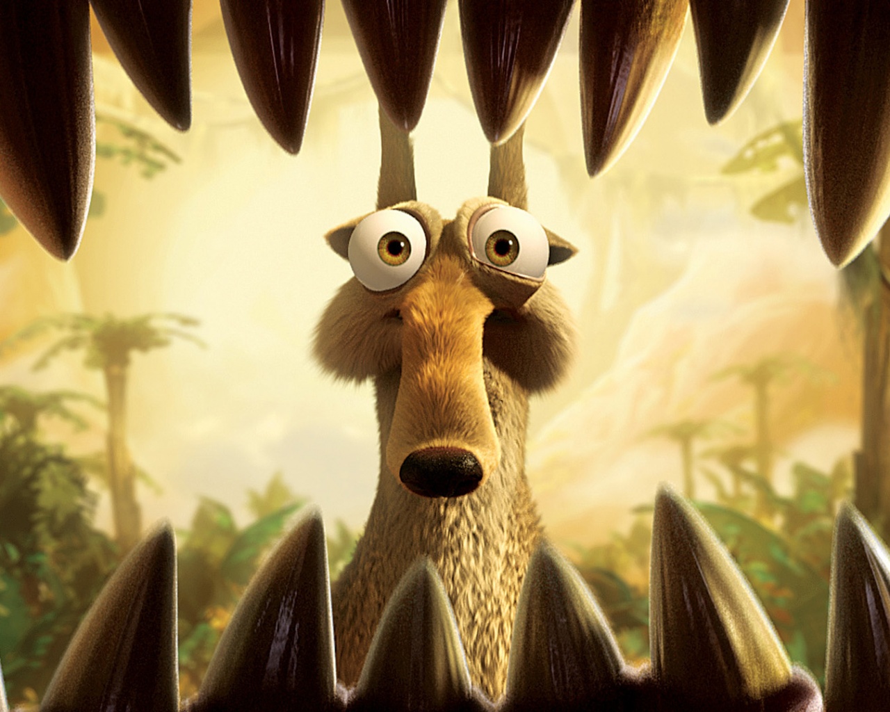 Скрэт и динозавр обои