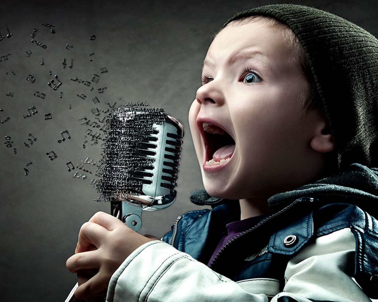 Экспрессивный певец обои