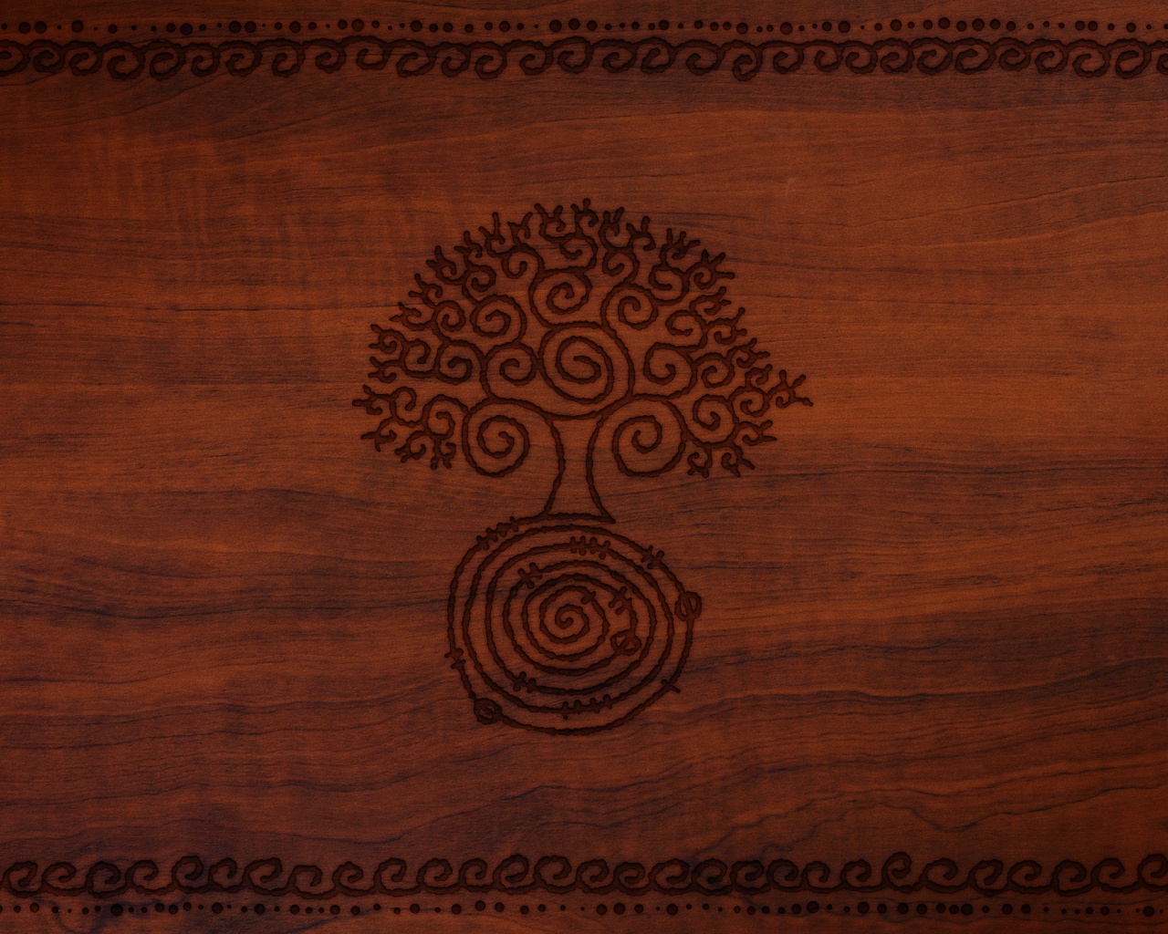 Выжженный рисунок дерева обои