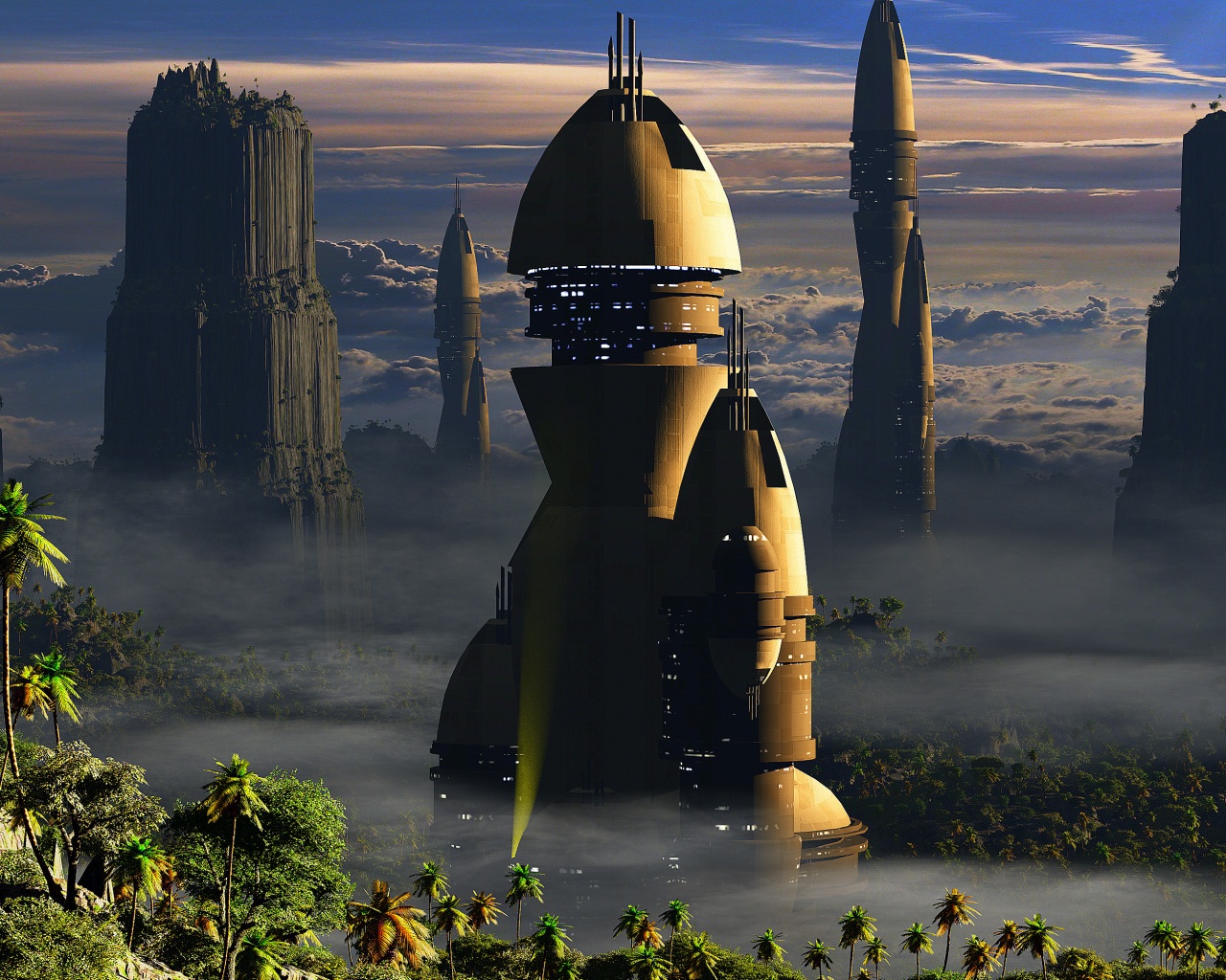 Город будущего обои