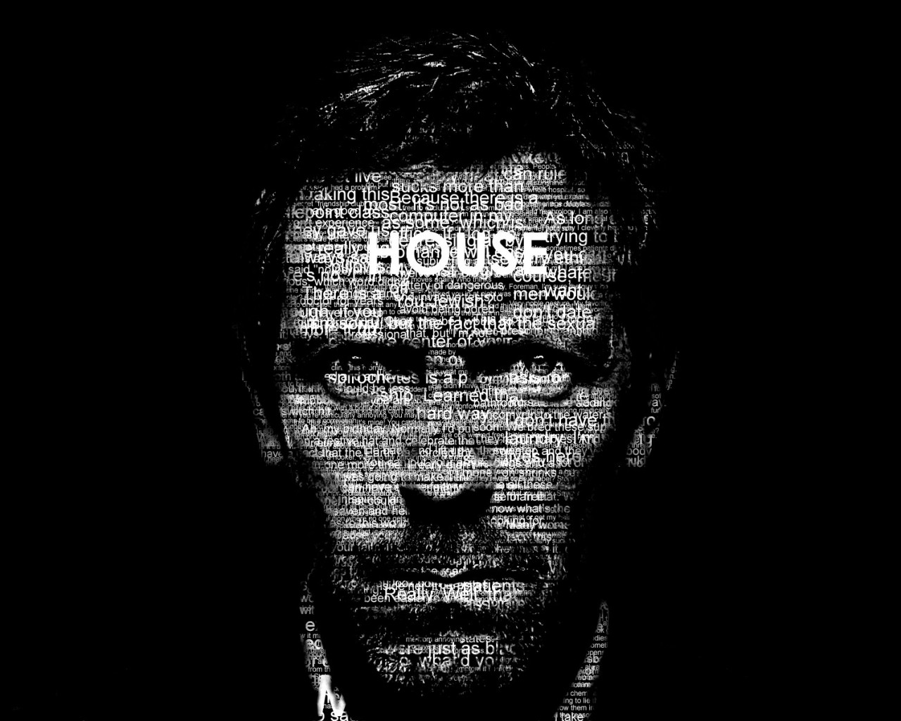 Хаус типографика обои