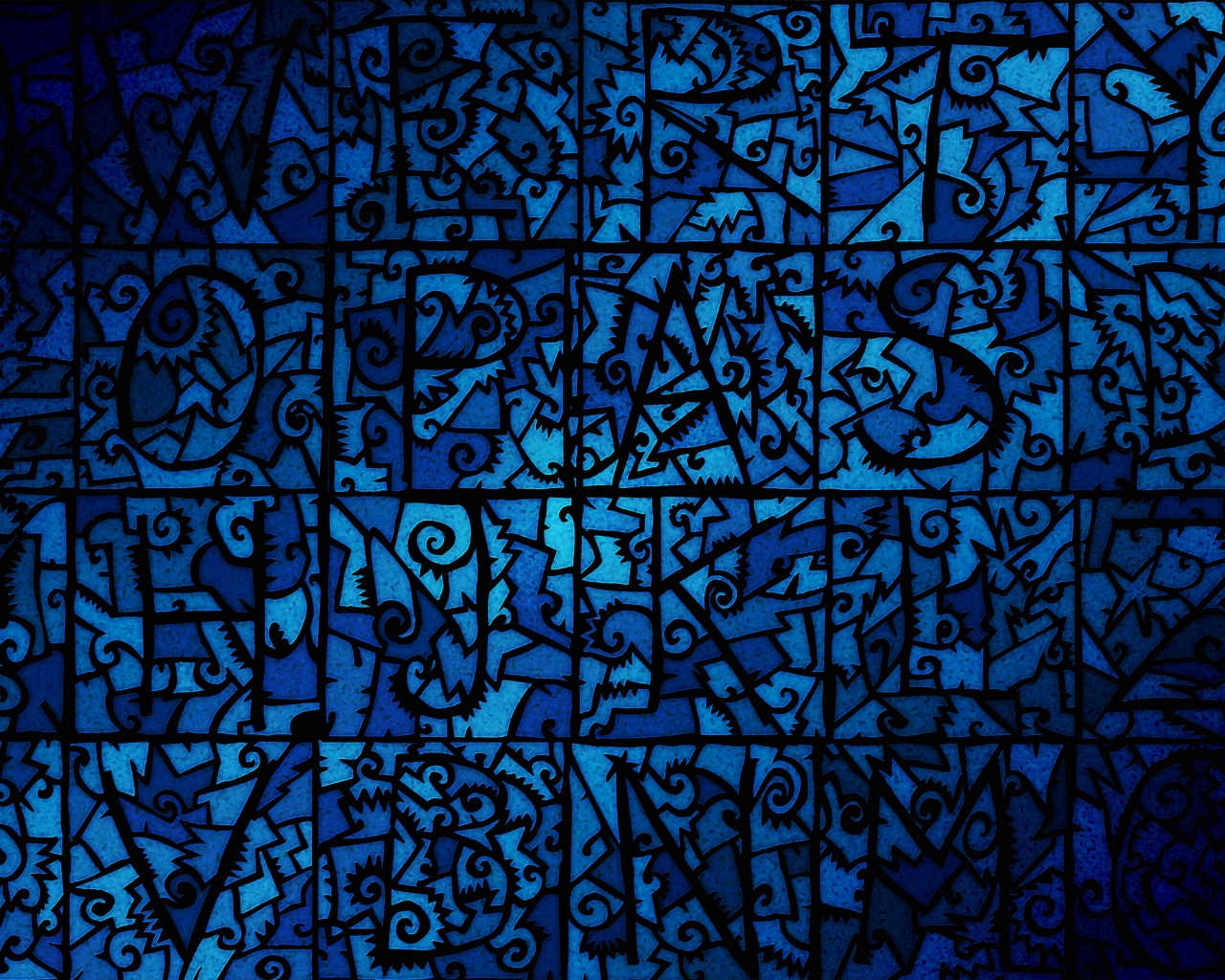 Витражные буквы обои