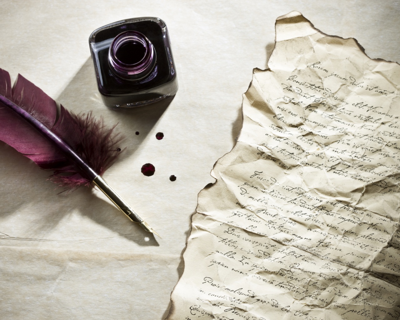 Мятое письмо обои