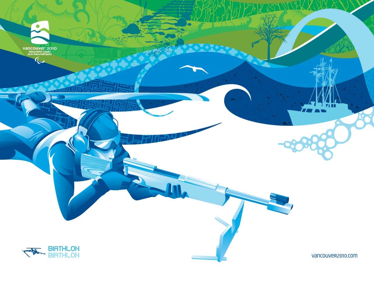 Олимпиада в Ванкувере 2010: Биатлон обои