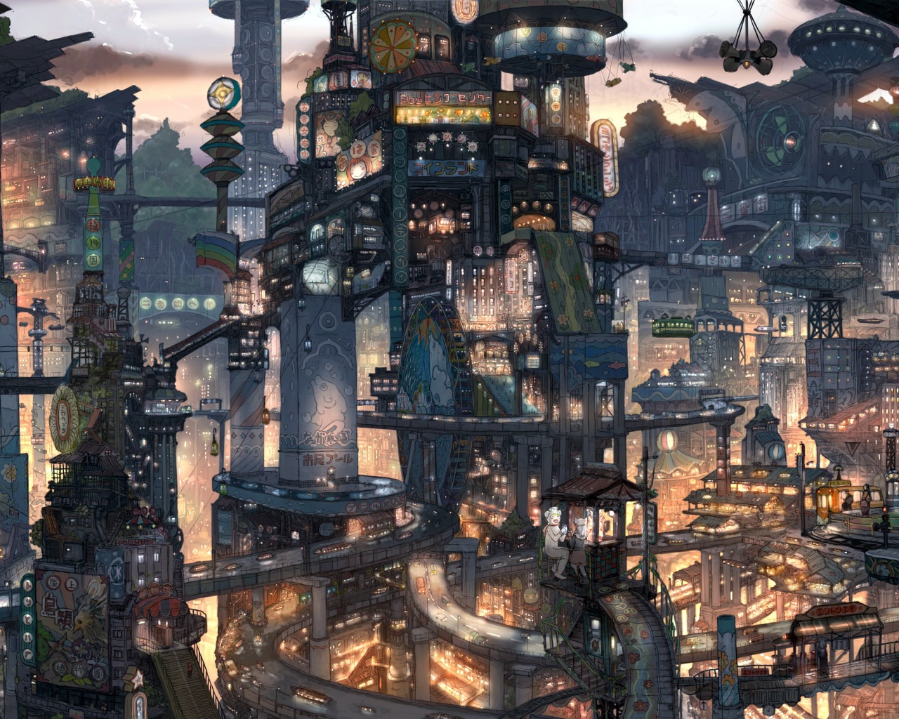 Город будущего обои