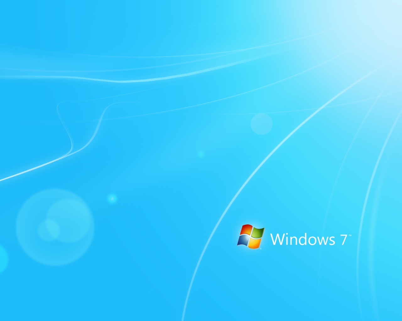 Голубые обои Windows 7 обои