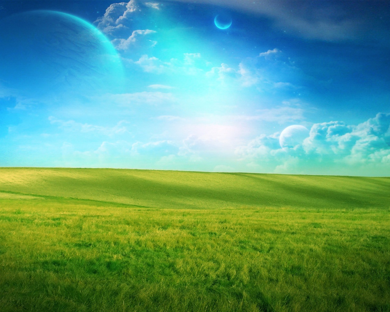 Луг на другой планете обои