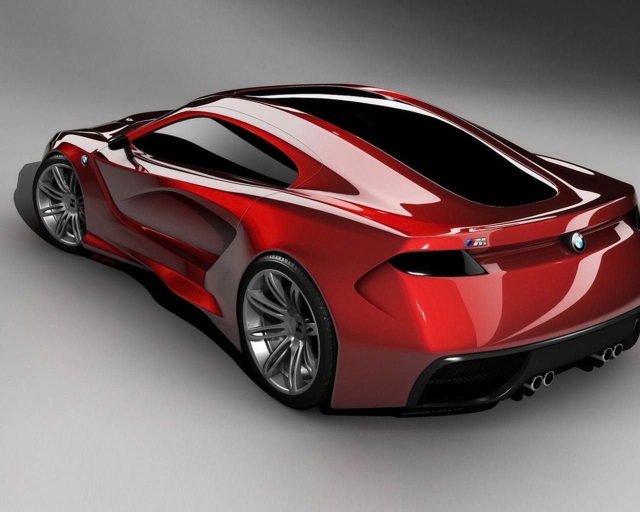 Красный концепт BMW обои