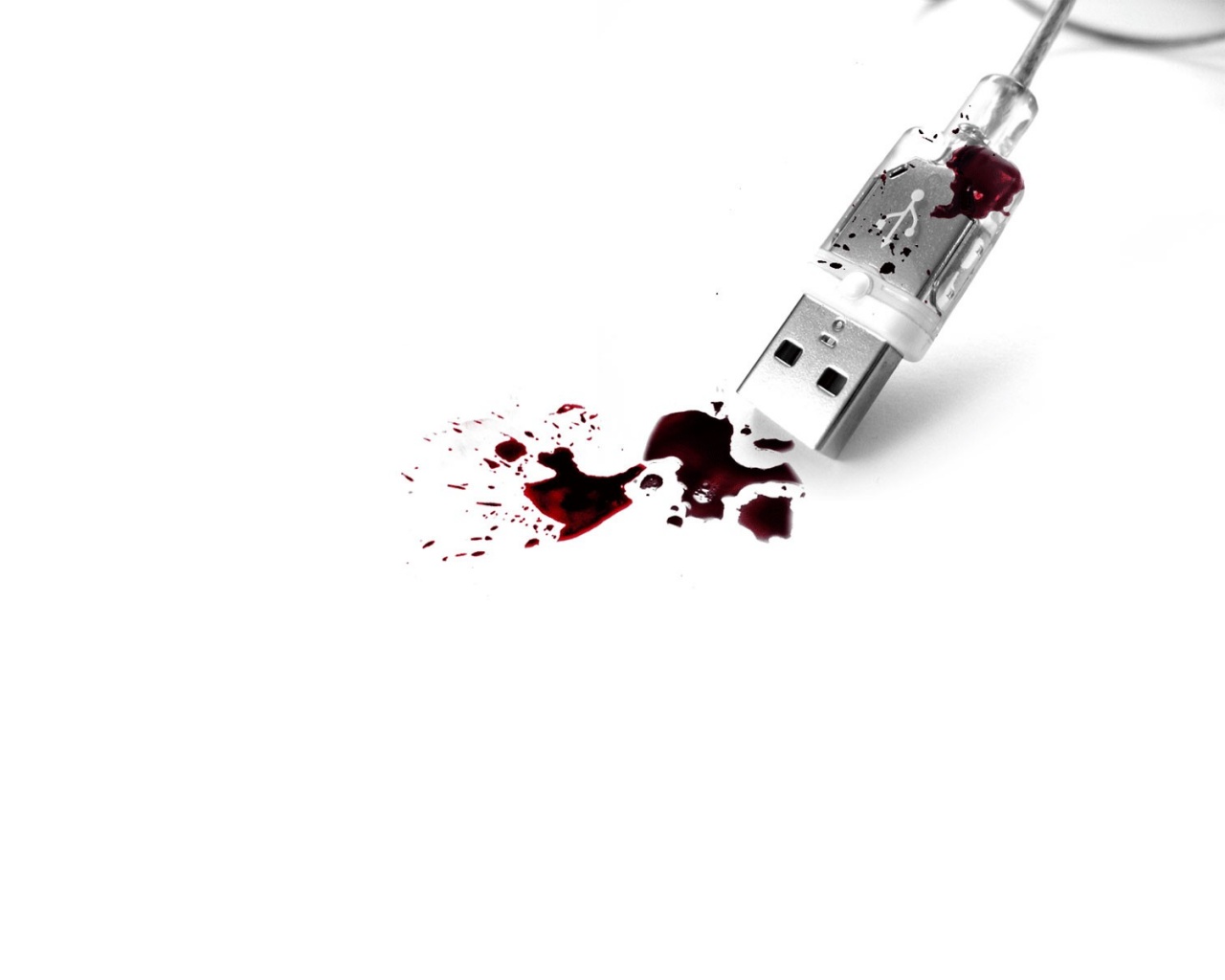 Кровавый usb обои