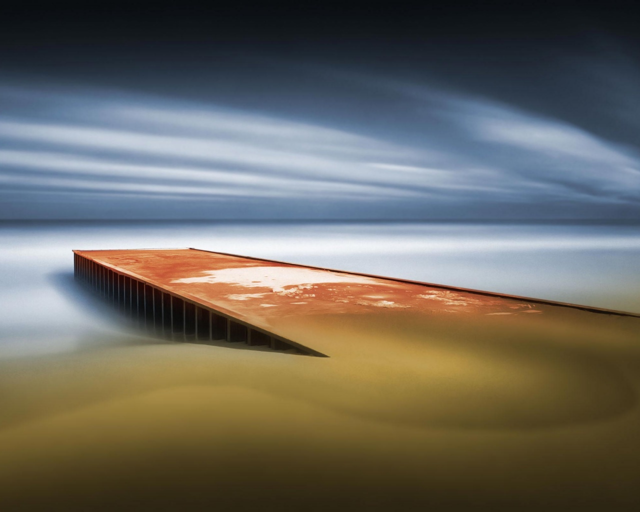 Пирс на пляже обои