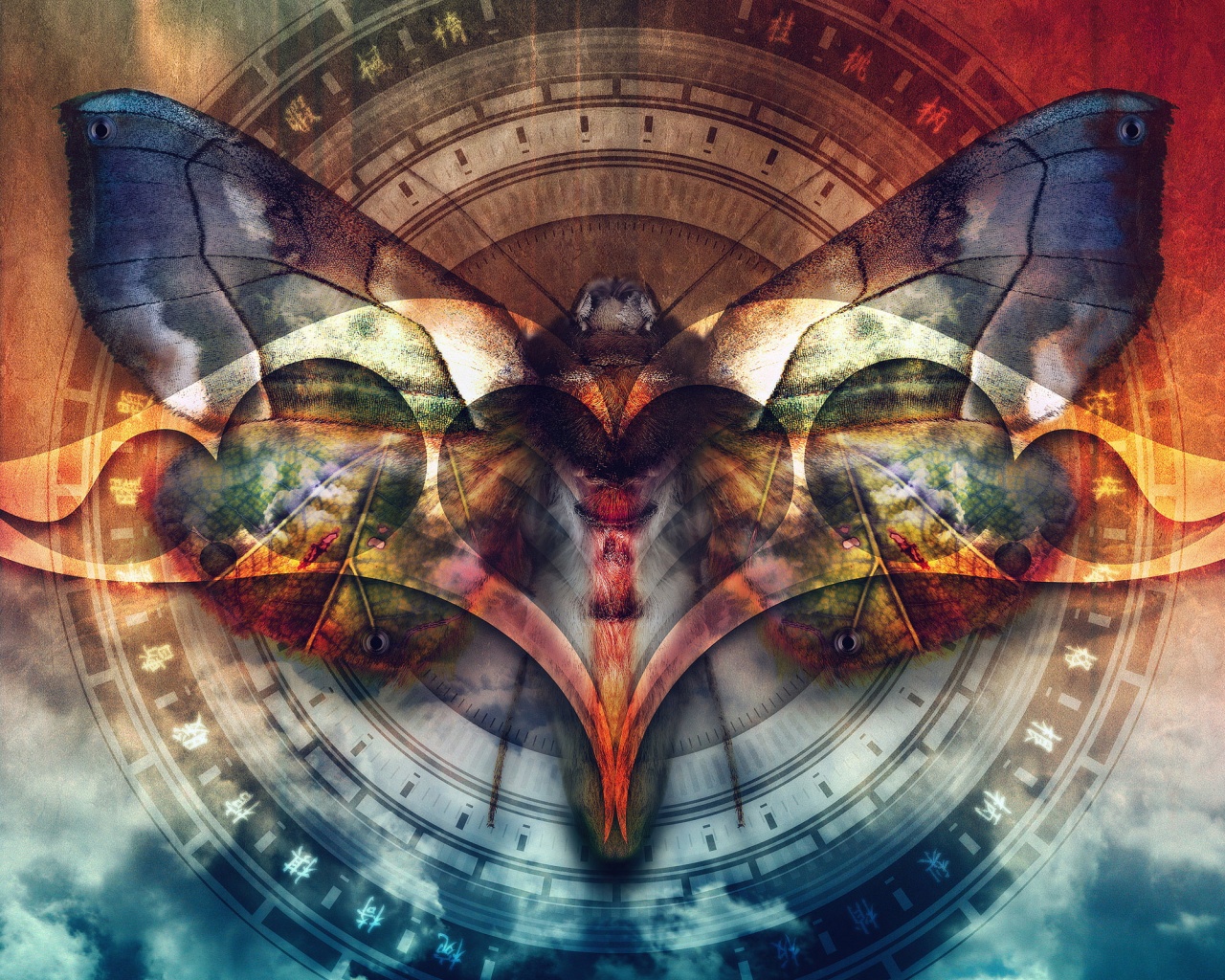 Красивая фэнтезийная бабочка обои