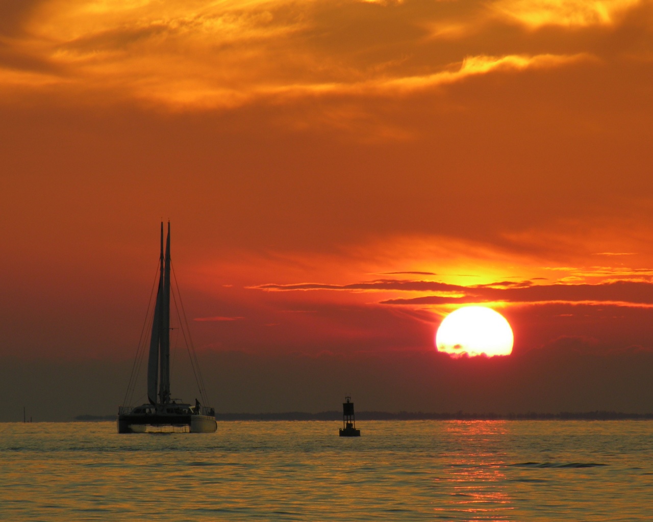 Празднование заката обои