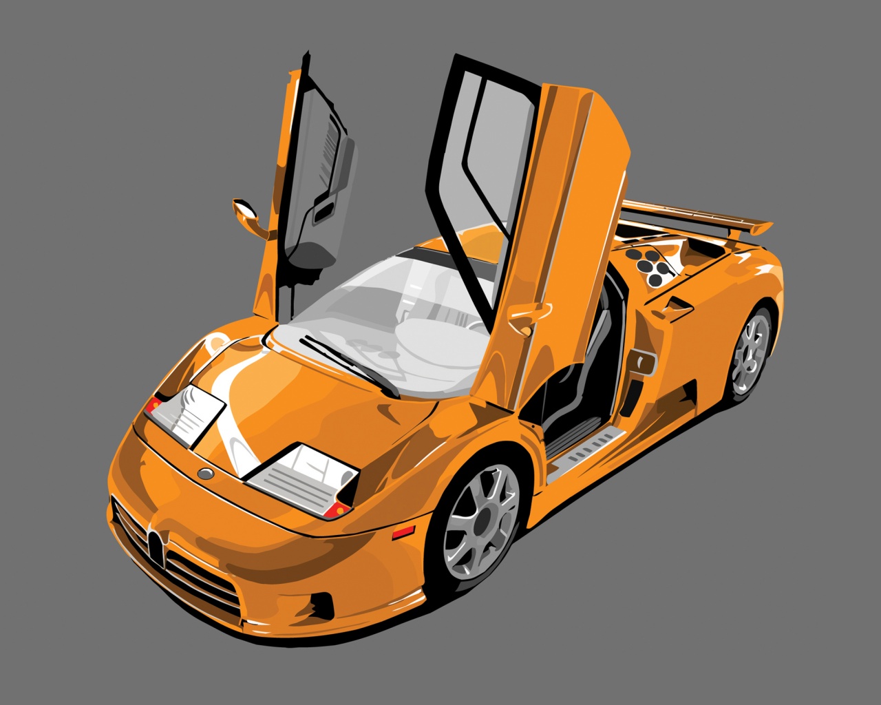 Bugatti EB 110 в векторе обои