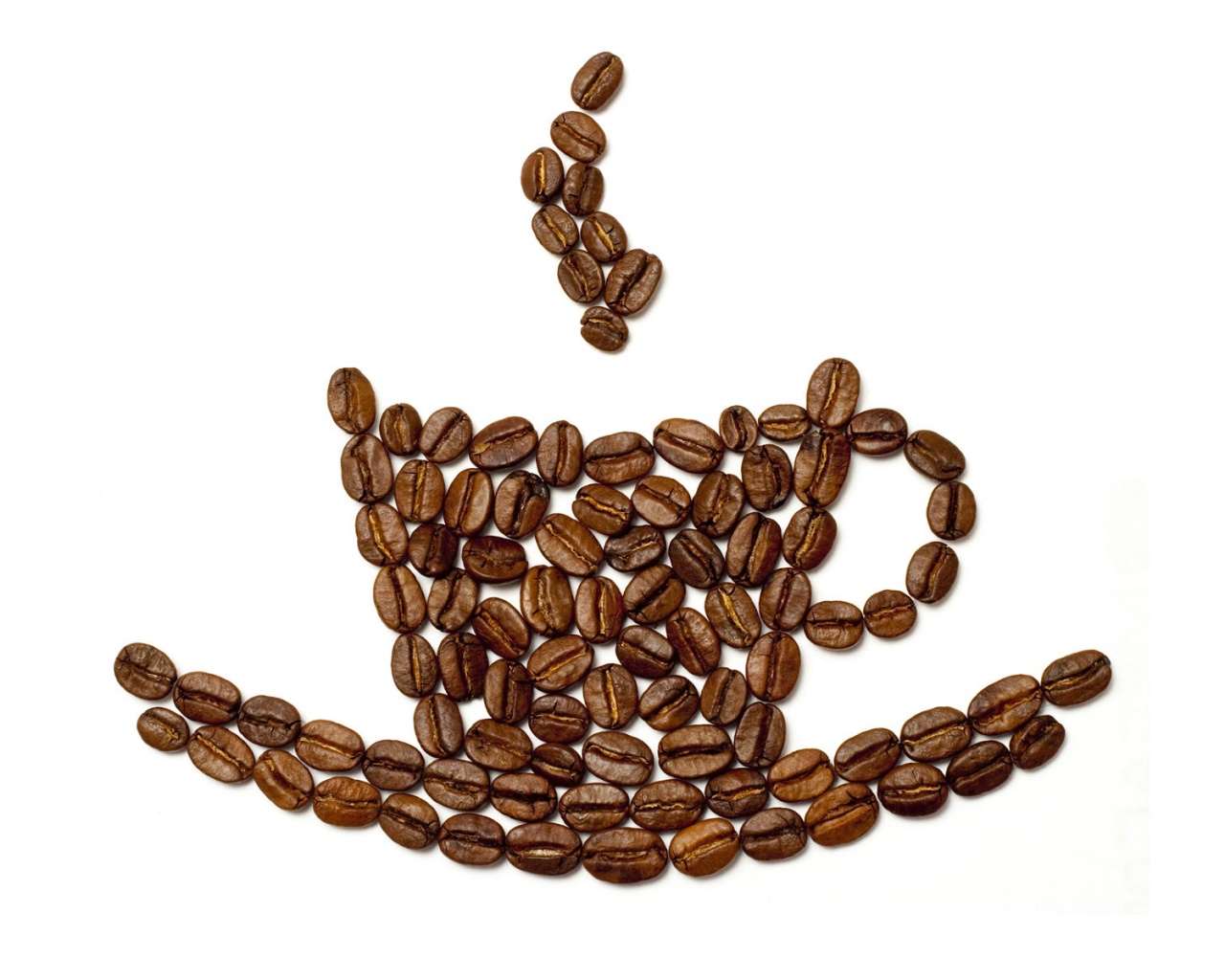 Картина из кофейных зёрен обои