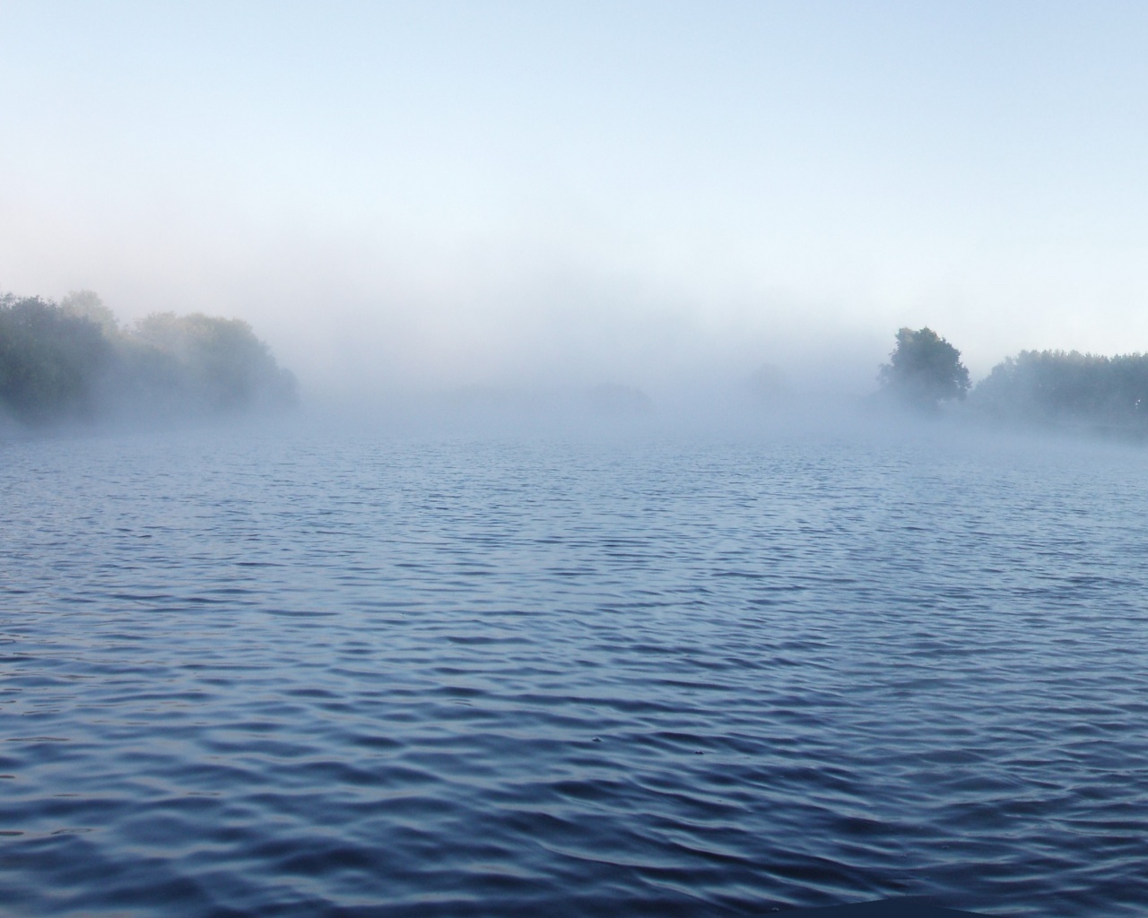 Речной туман обои