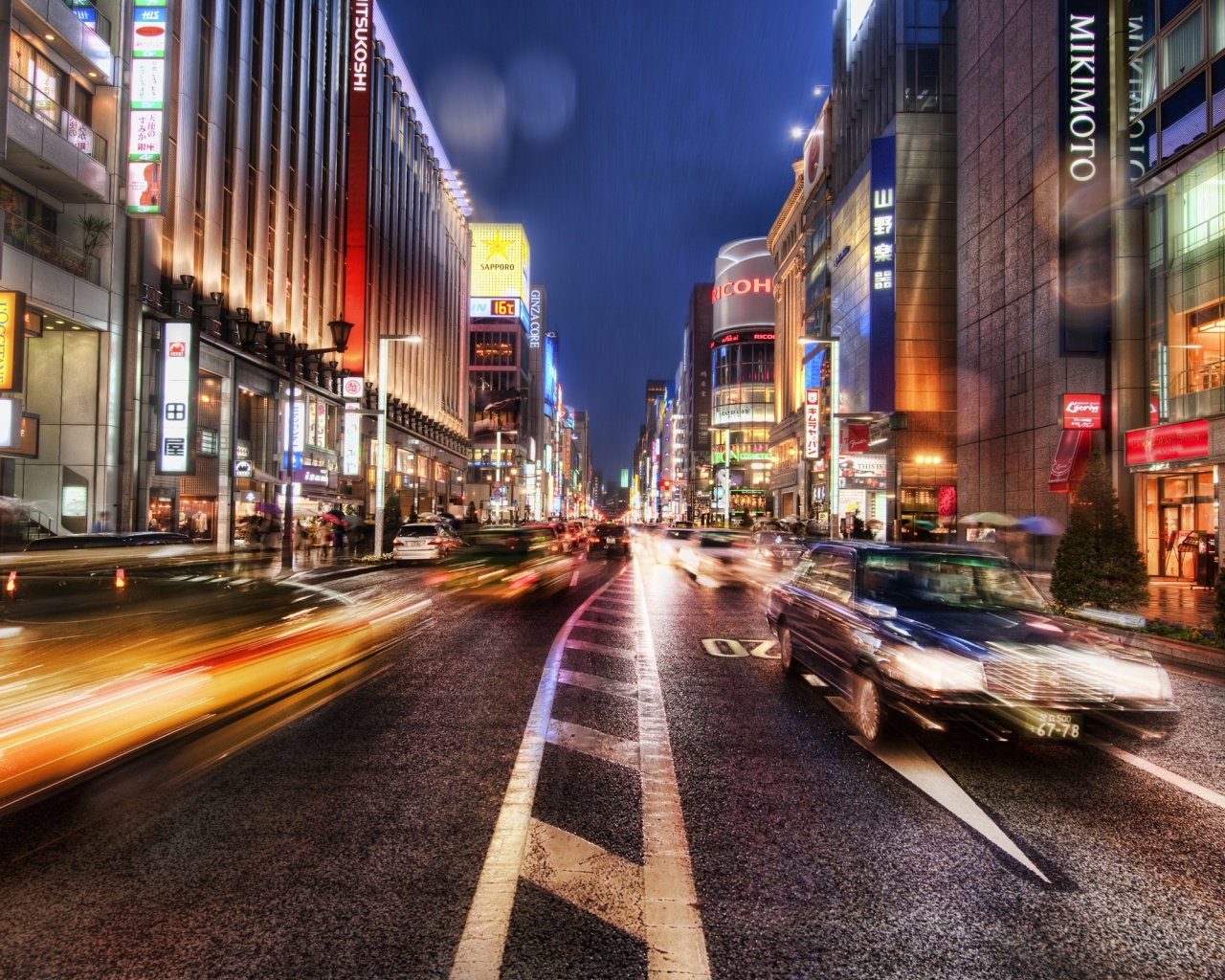 Ночное движение обои