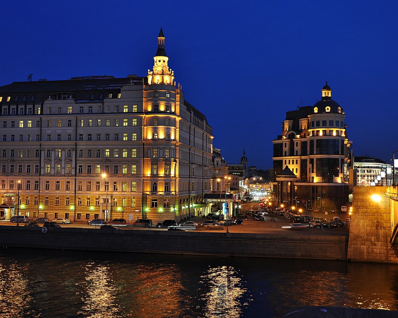 Ночной город обои