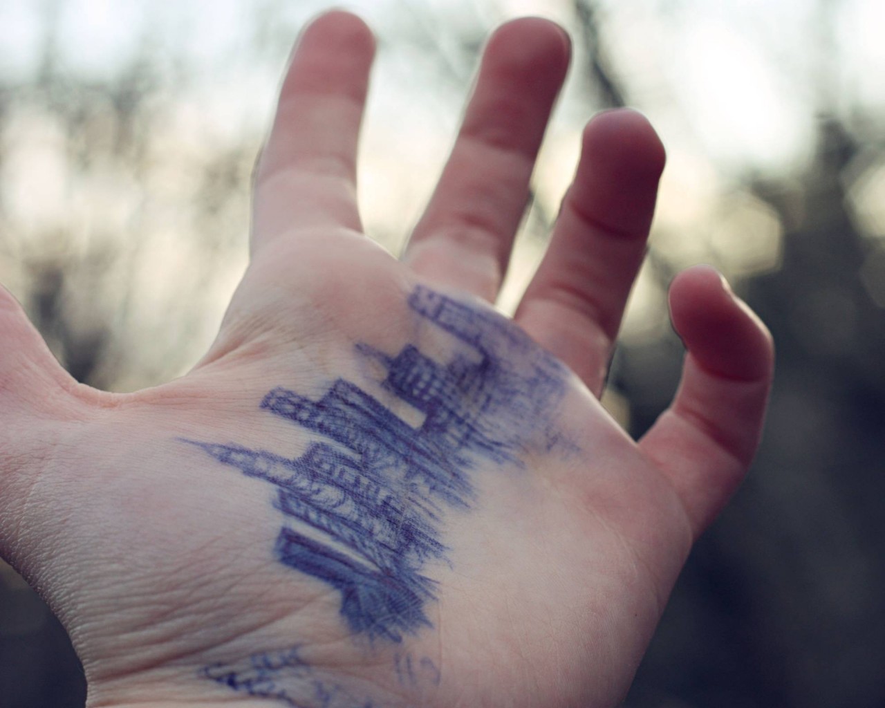 Город на ладони обои