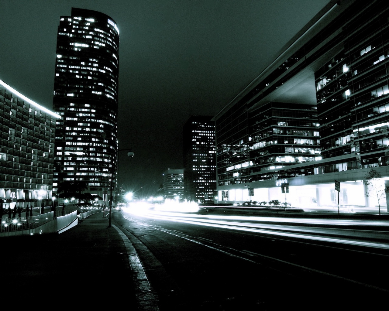 Ночные огни мегаполиса обои