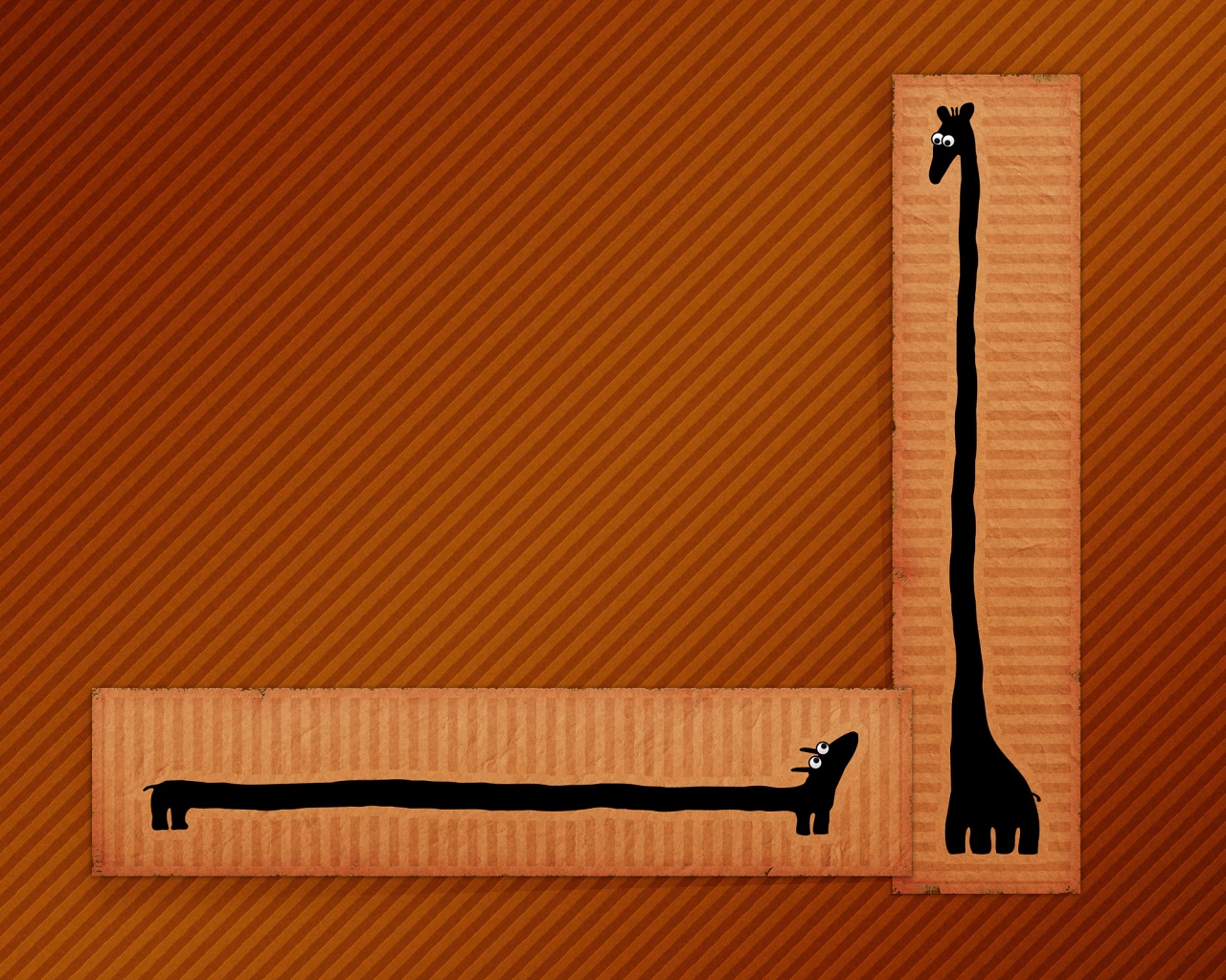 Жираф и такса обои