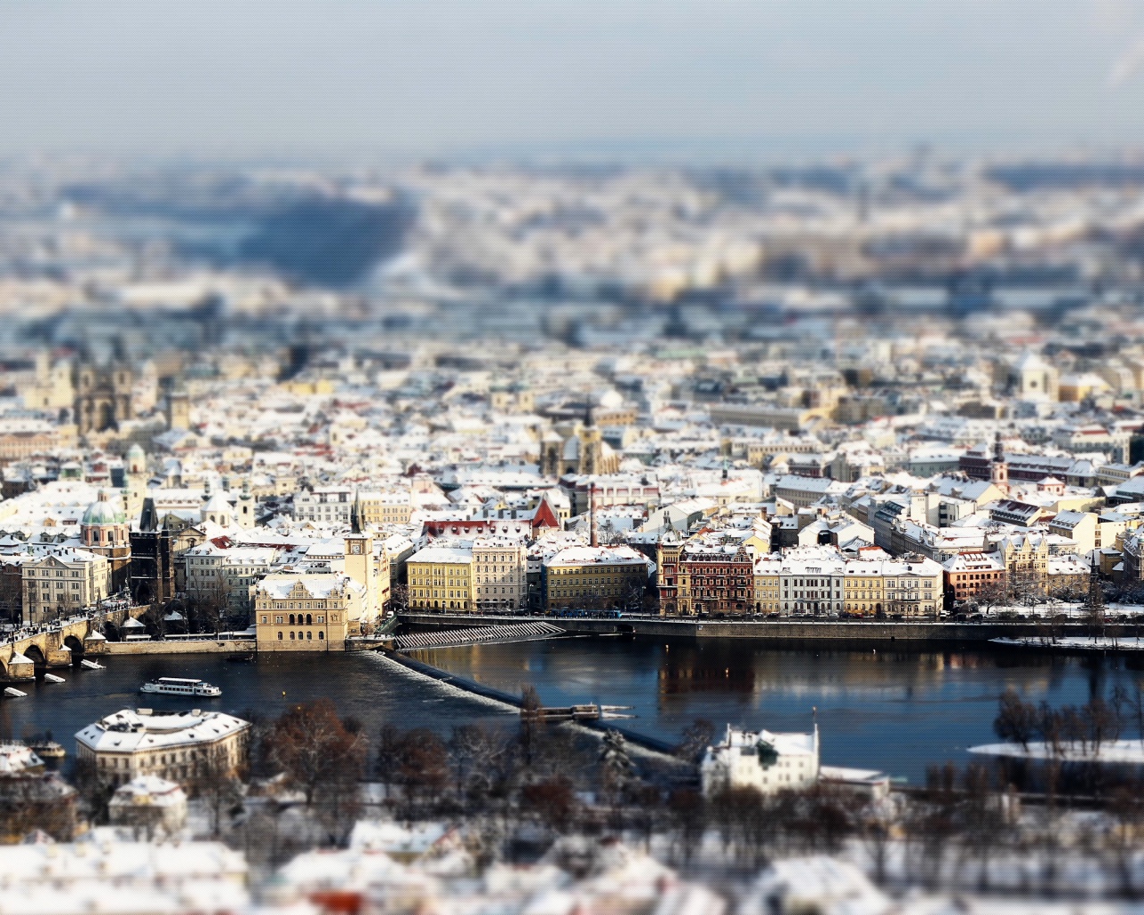 Вид на город обои