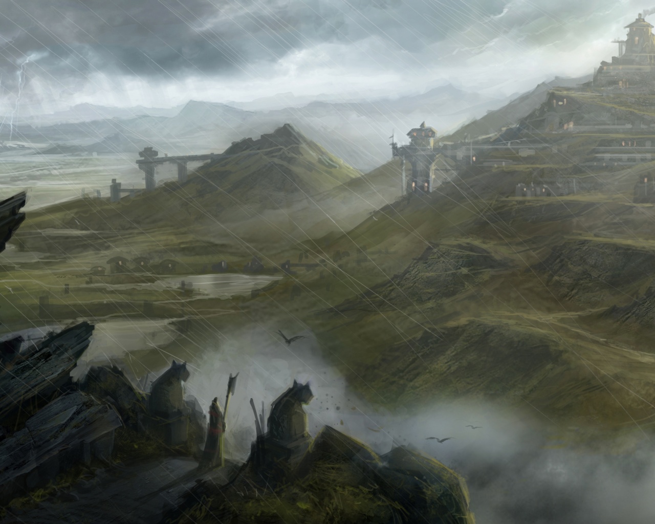 Пейзаж из Dragon Age 2 обои