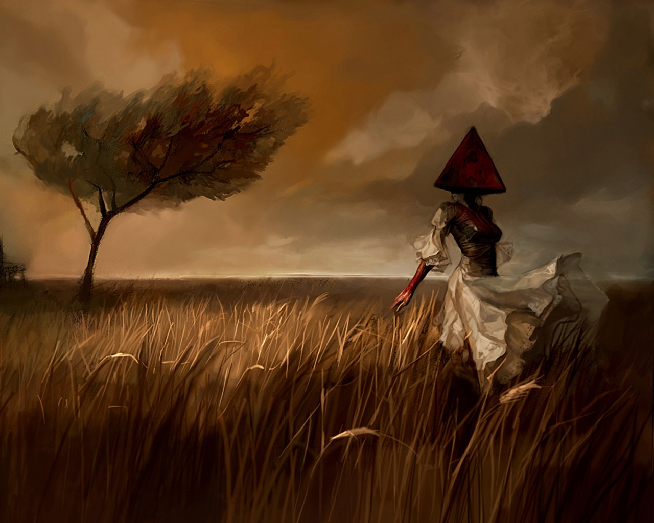 Треугольная голова обои