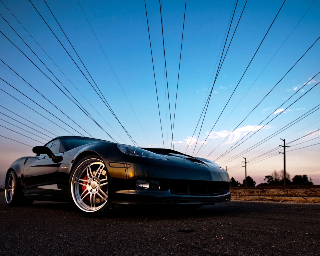 Чёрное авто обои