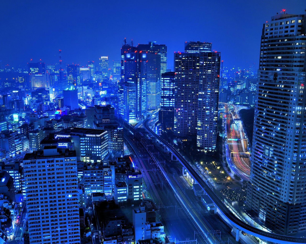 Ночной город обои