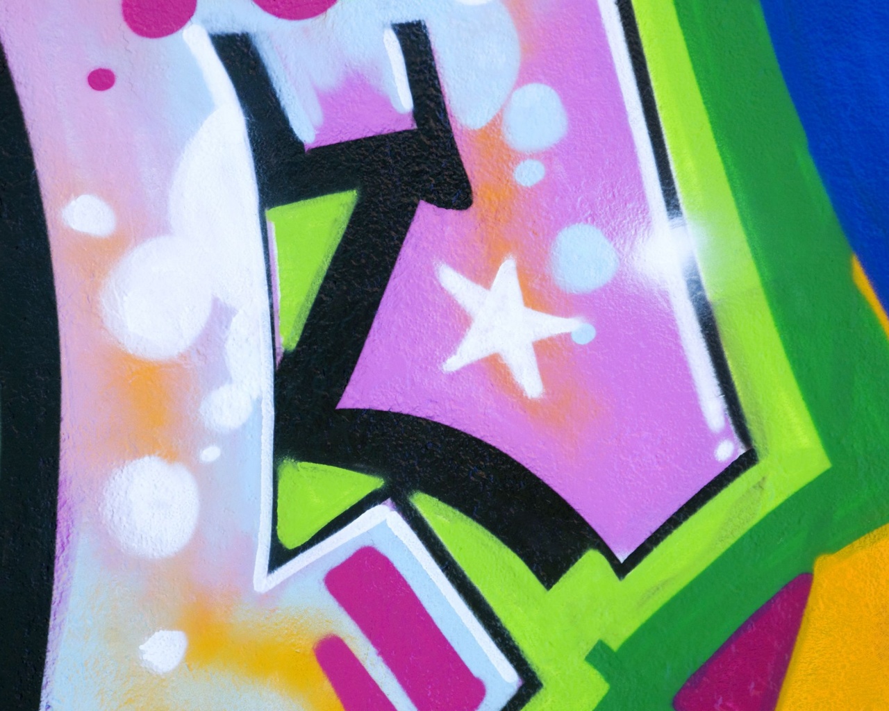 Блик на граффити обои