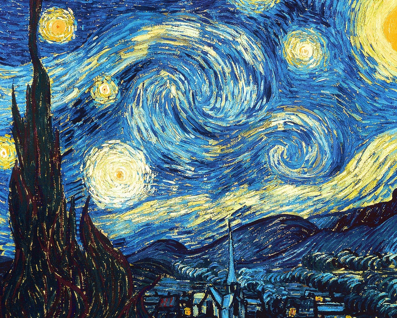 Рисунок города маслом обои