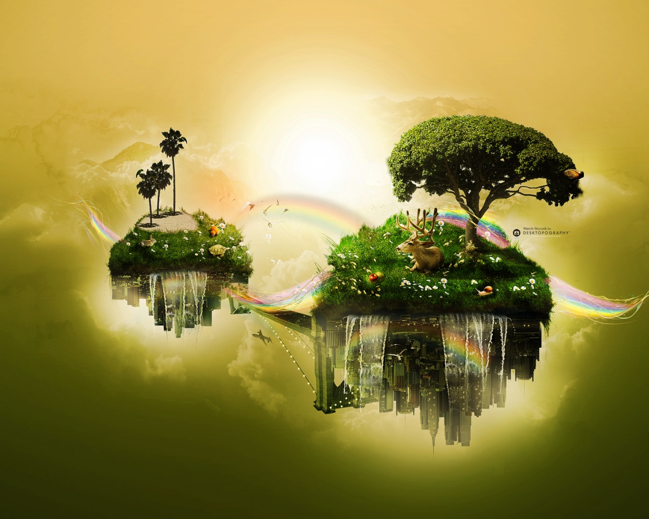 Парящие острова обои