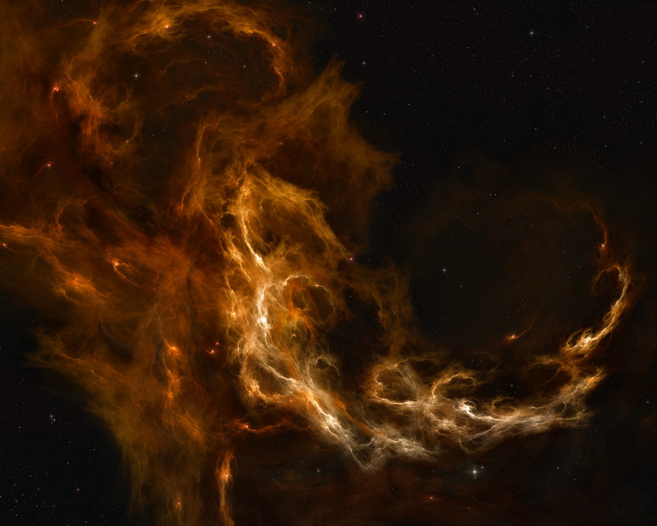 Яркая космическая туманность обои