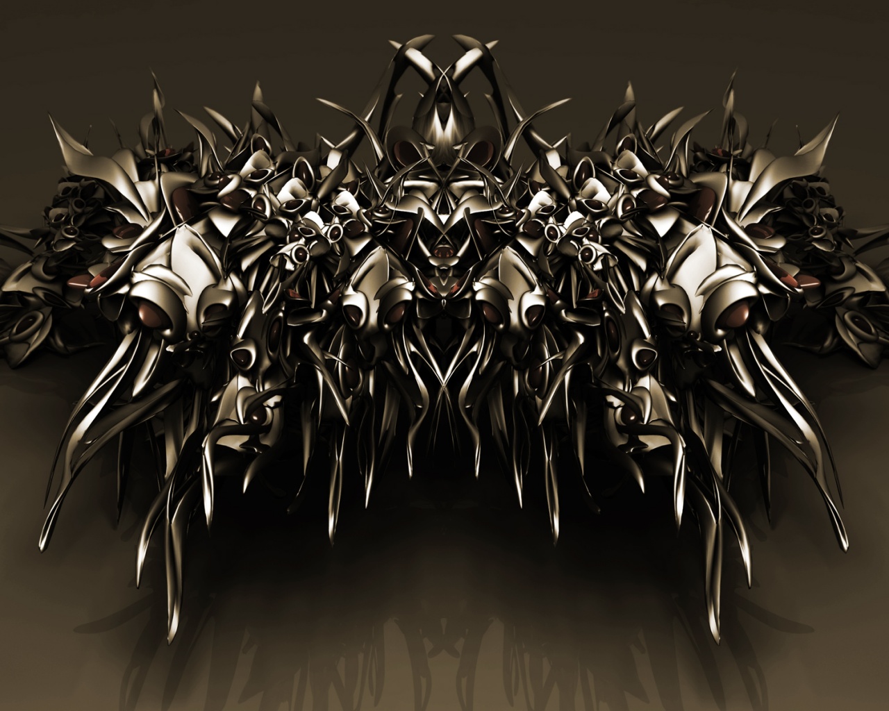 Страшная трехмерная абстракция обои