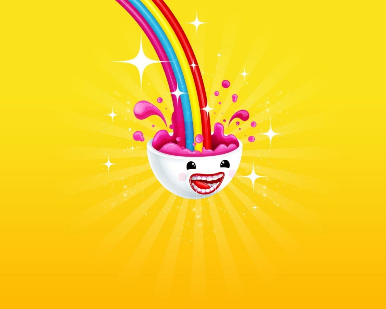 Радужные мозги обои