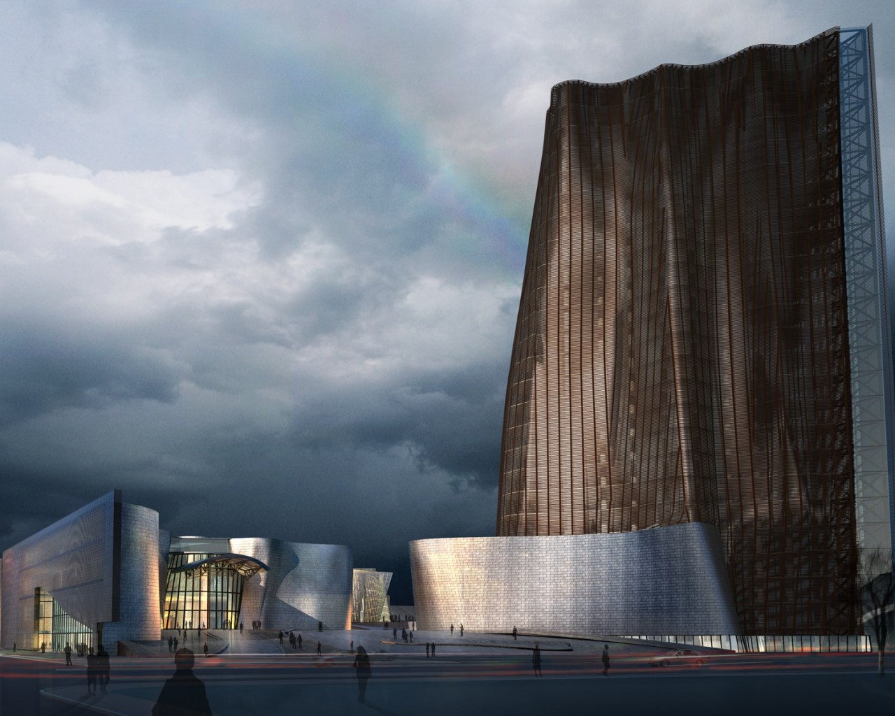 Здание обои