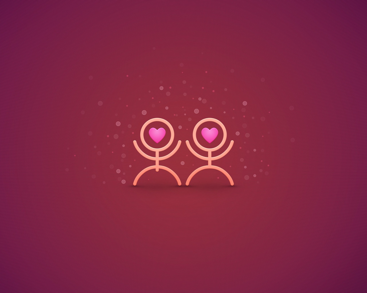 Влюблённые человечки обои
