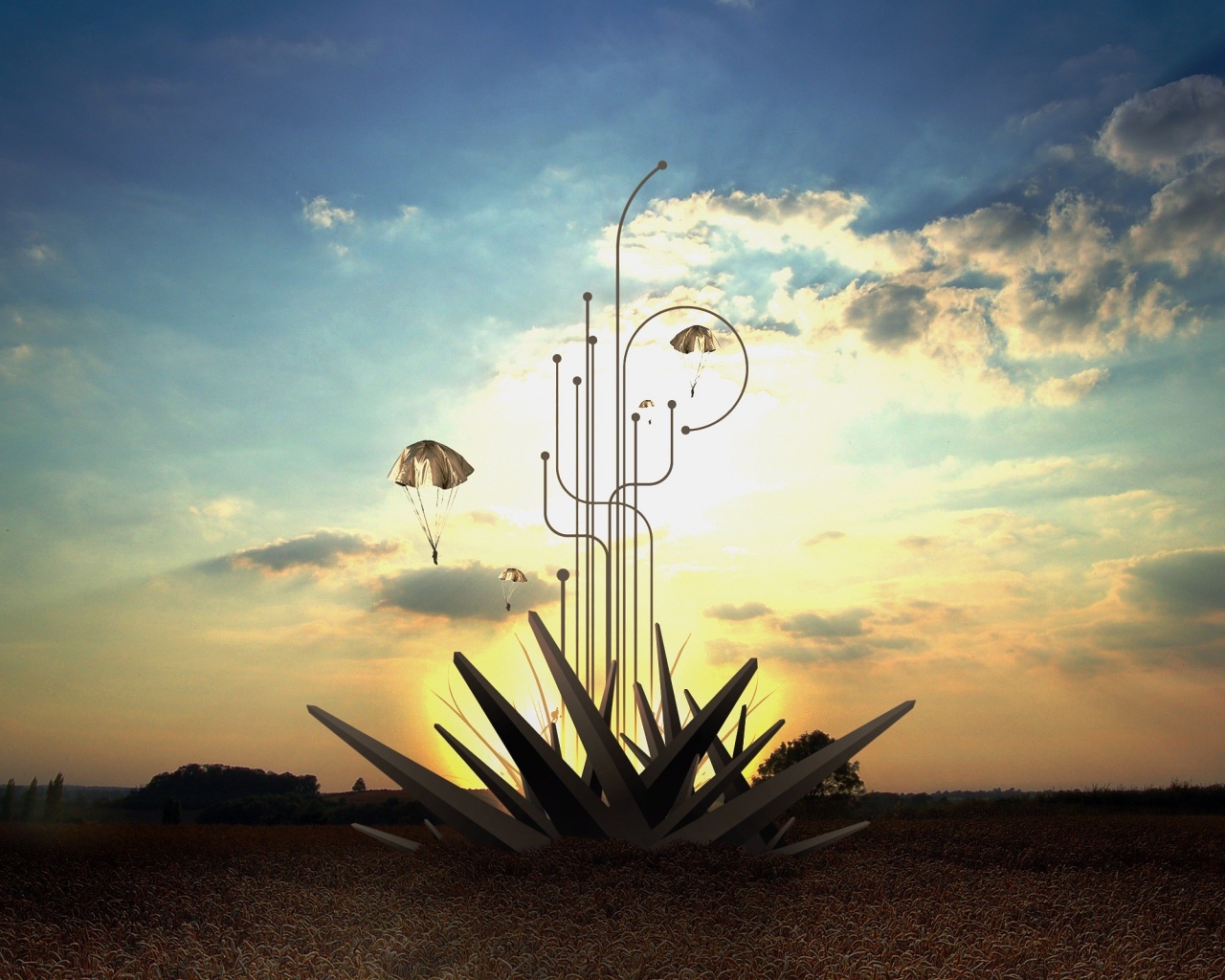 Абстрактный взрыв в настоящем мире обои