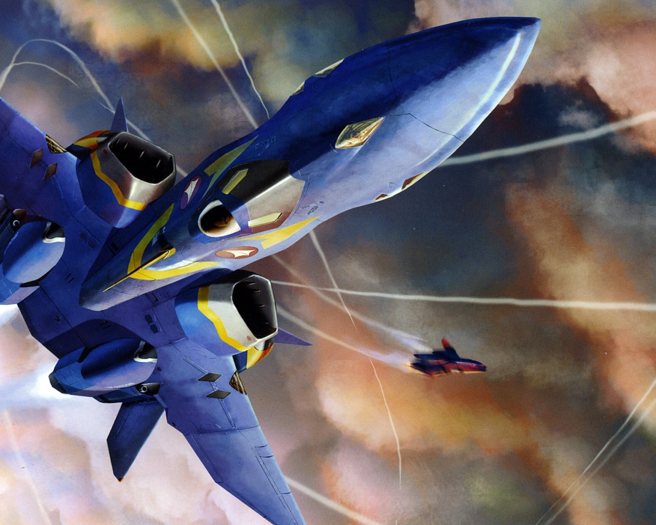 Фантастический самолёт делает бочку обои