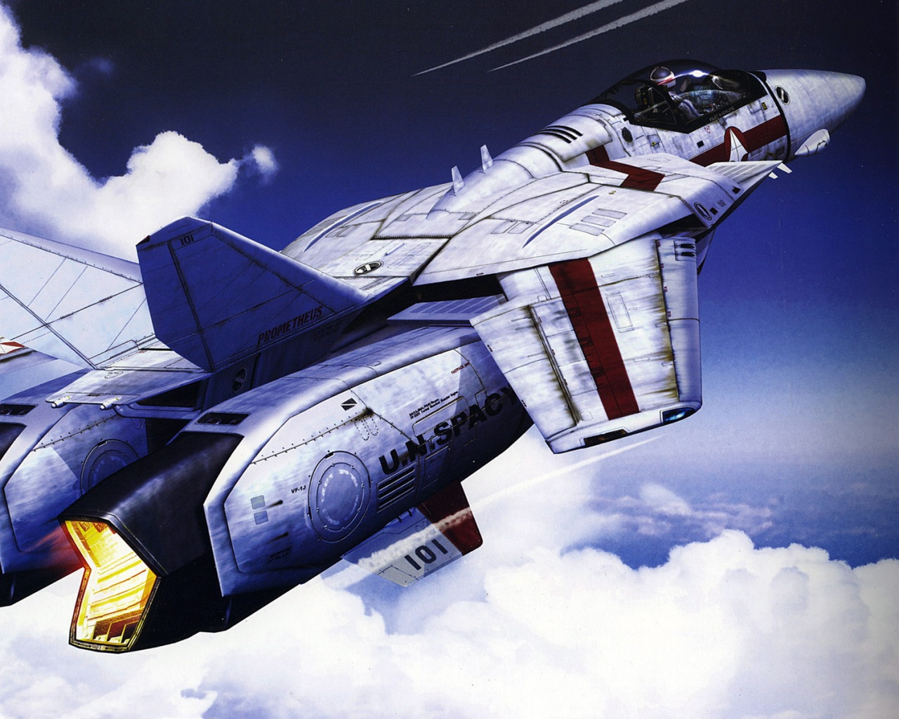 Реактивный самолёт будущего обои