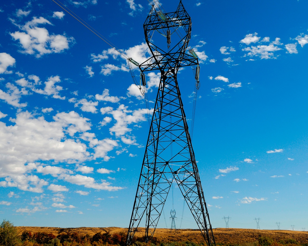 Линии электро передач обои