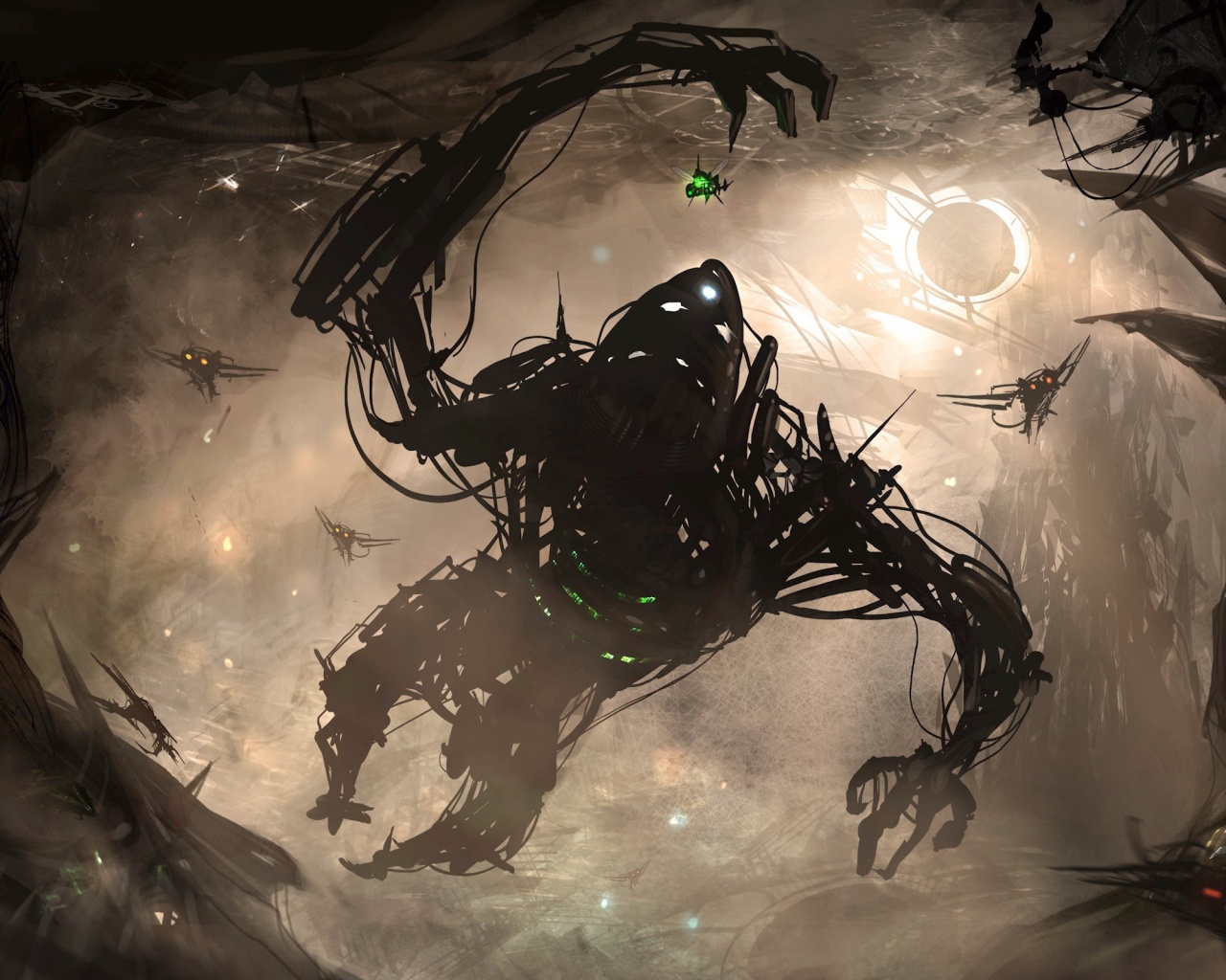 Подзёмный темный монстр обои