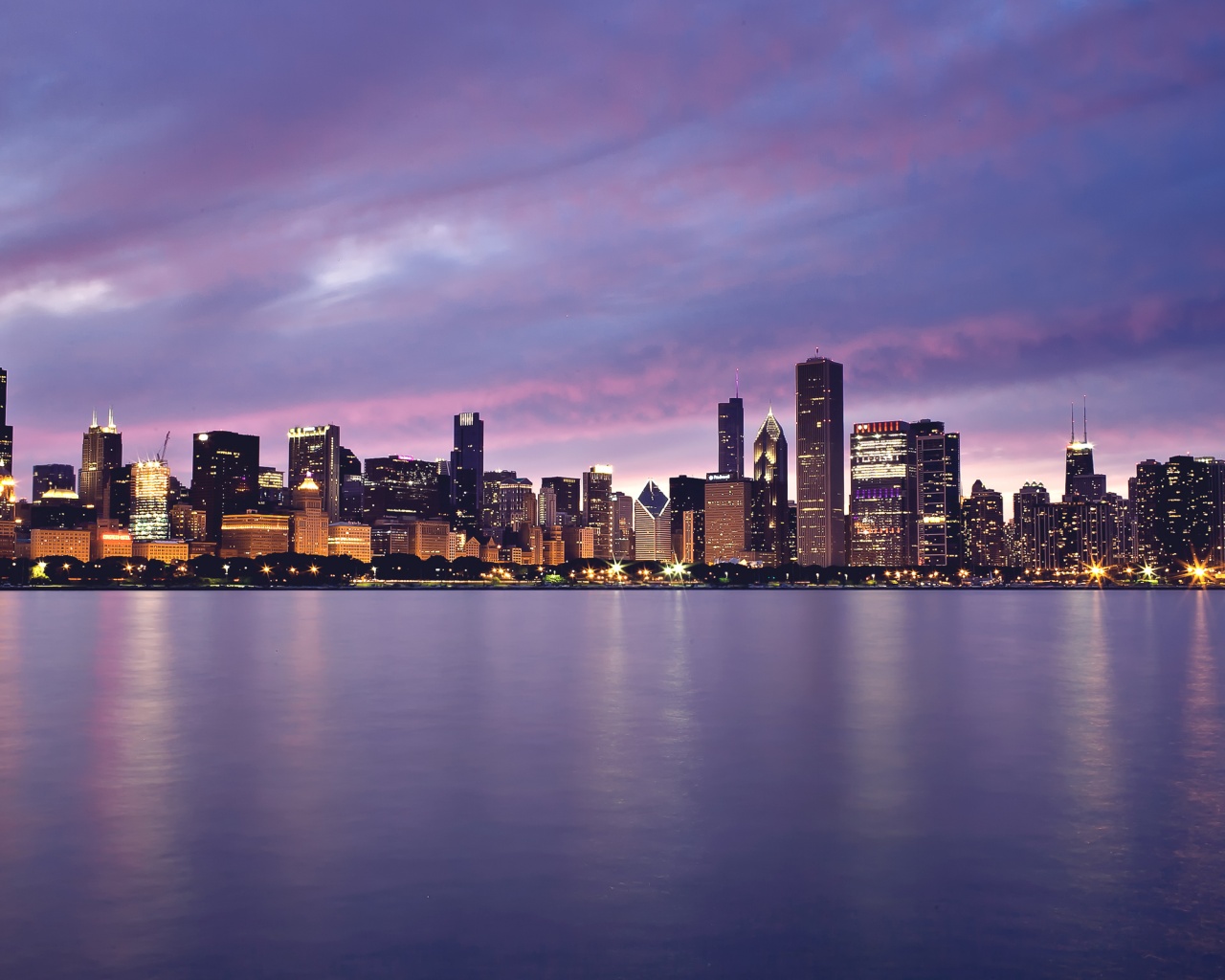 Чикаго с воды обои