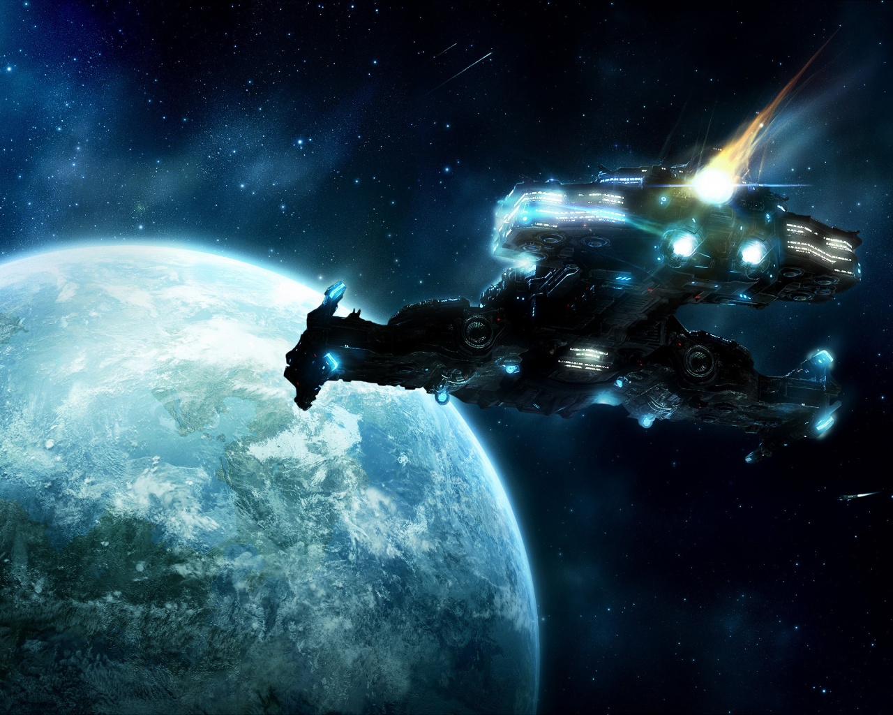 Hyperion летит к земле обои
