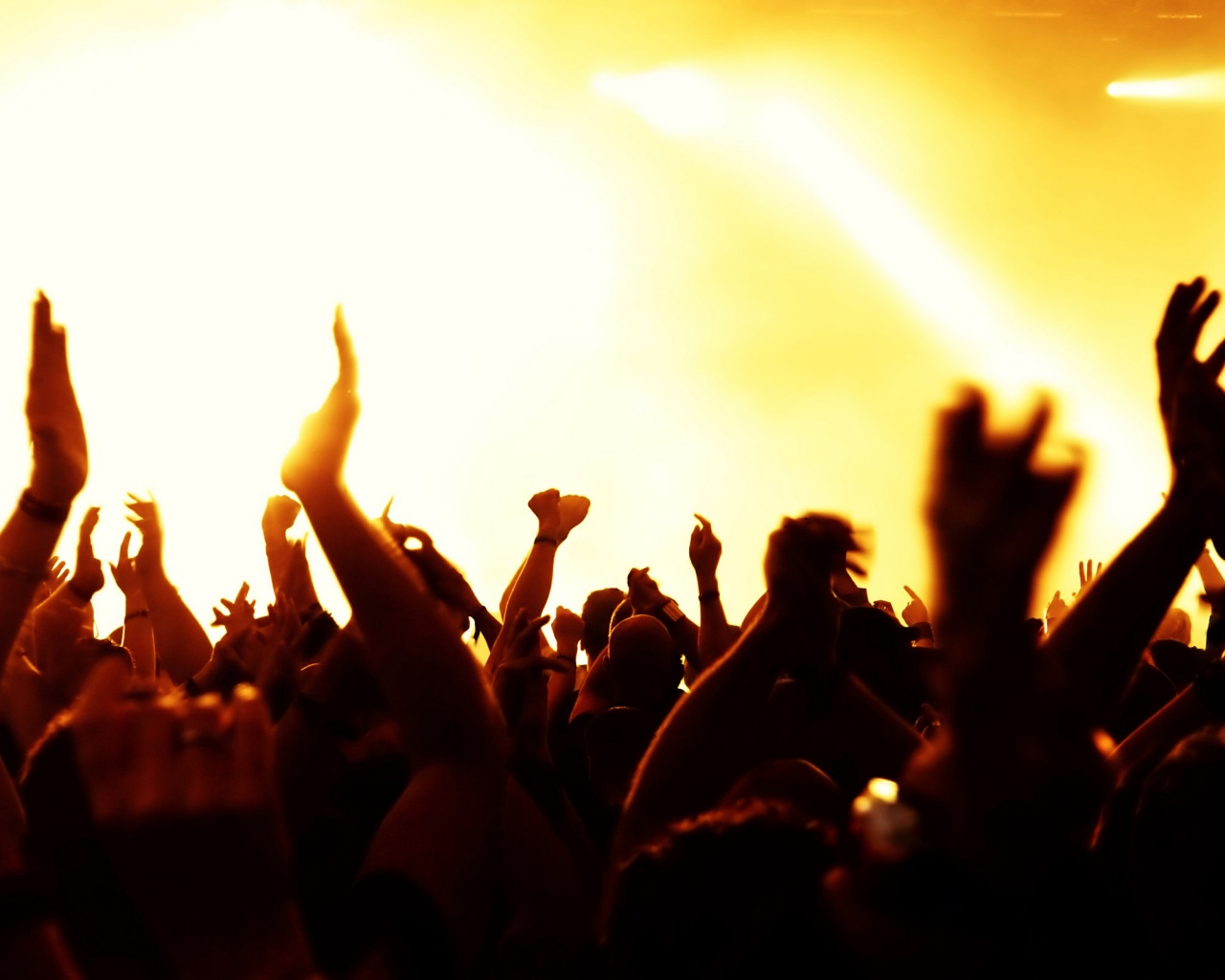 Руки людей на концерте обои