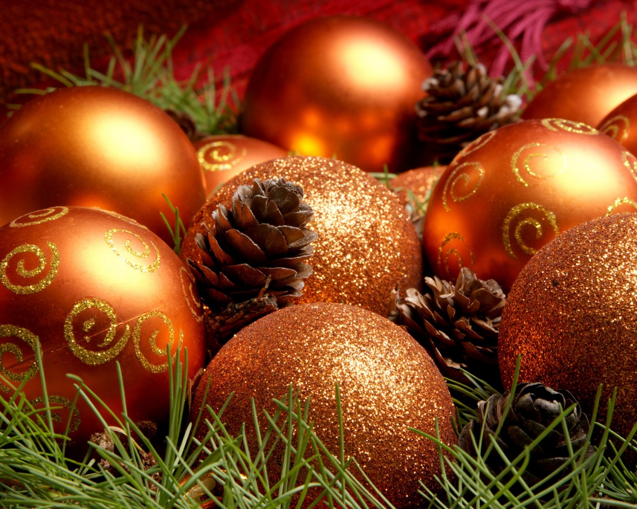 Ёлочные украшения обои