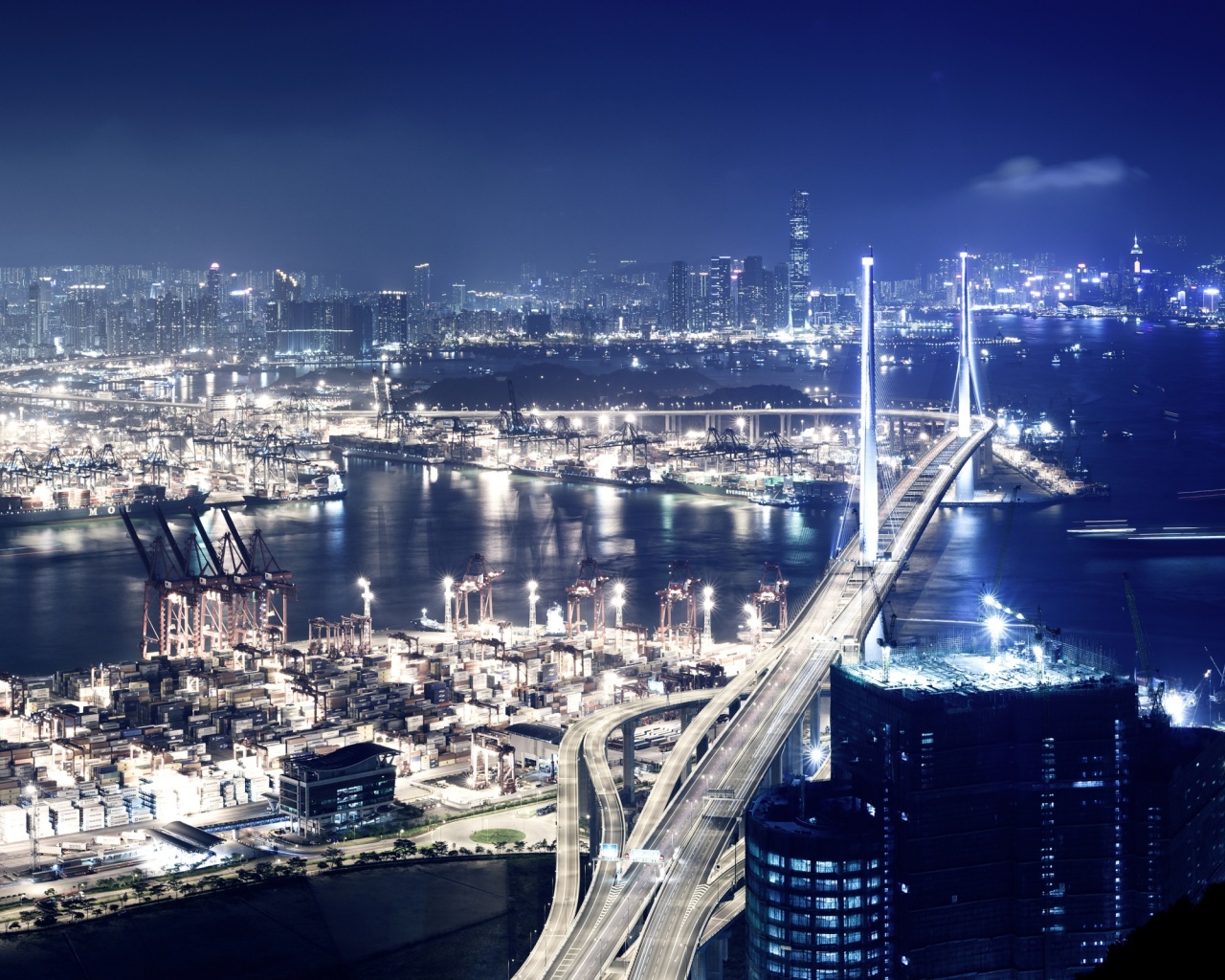 Ночная городская жизнь обои