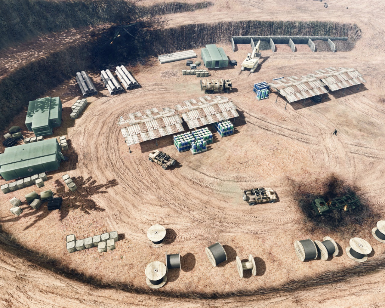 Вид на карьер из Crysis обои